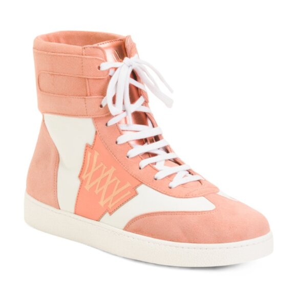 VALENTINA RANGONI Made In Italy Leather Velocis High Top Sneakers - Picture 1 of 3